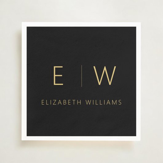 Classic Elegant Modernes Minimalistisches Schwarze Serviette