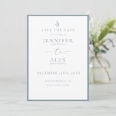 Classic Elegant Monogram Save the Date Einladung (Stehend Vorderseite)