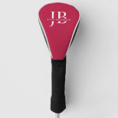 Classic Elegant Monogram und Name Red Golf Headcover (Vorderseite)