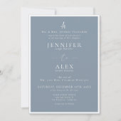 Classic Elegant Monogram Wedding Einladung (Vorderseite)