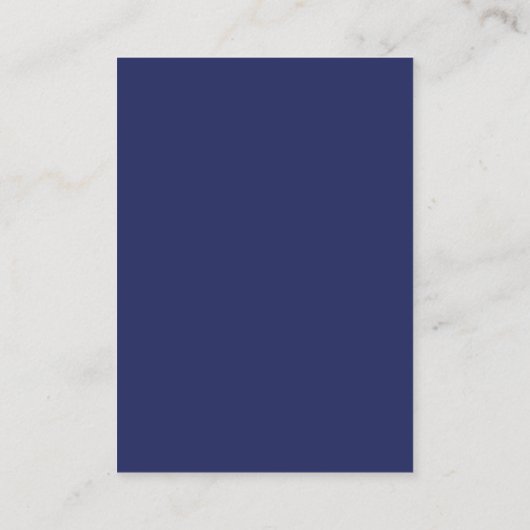 Classic Elegant Navy Blue Wedding Enclosure Card Begleitkarte (Rückseite)