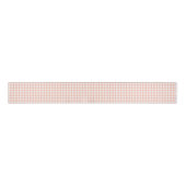 Classic Elegant Pastel Peach Gingham Pattern Ripsband (Vorderseite)