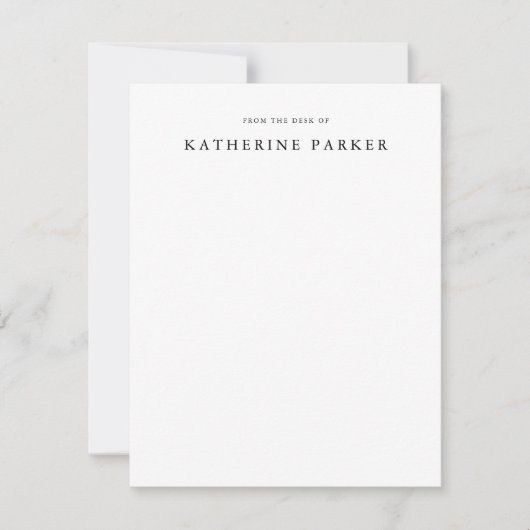 Classic & Elegant Personal Stationery Mitteilungsk (Vorderseite)