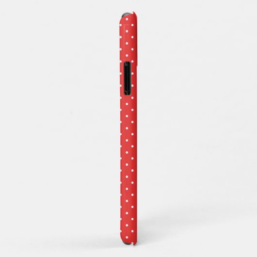 Classic Elegant Poppy Red and White Polka Dots Case-Mate iPhone Hülle (Hinten/Rechts)