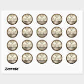 Classic Elegant Pumpkin Address Label Runder Aufkleber (Blatt)