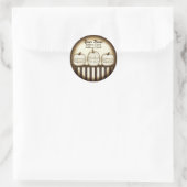 Classic Elegant Pumpkin Address Label Runder Aufkleber (Tasche)