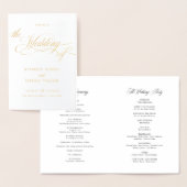 Classic Elegant Real Foil Wedding Program Booklet Folienkarte (Anzeige)