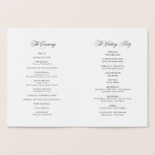 Classic Elegant Real Foil Wedding Program Booklet Folienkarte (Innenseite)
