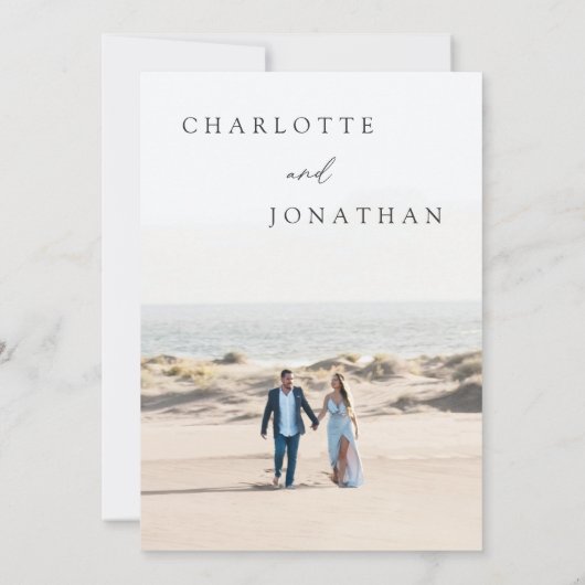 Classic Elegant Reception Only Elopement Wedding Einladung (Rückseite)