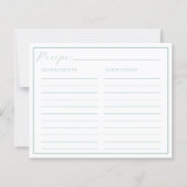 Classic Elegant Recipe Cards (Vorderseite)