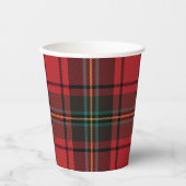 Classic Elegant Red Tartan Weihnachten Pappbecher (Vorderseite)