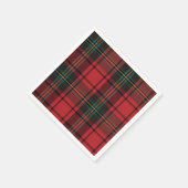 Classic Elegant Red Tartan Weihnachten Serviette (Ecke)