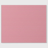 Classic Elegant Red White Stripe Christmas Geschenkpapier (Flach)