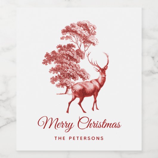 Classic Elegant Roter Wallfahrtskirche Madonna del Weinetikett (Einzelnes Label)