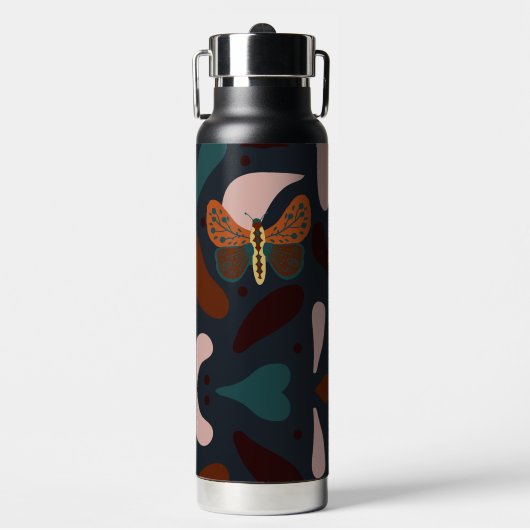 Classic Elegant Rustic Boho Trinkflasche (Vorderseite)