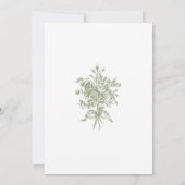 Classic Elegant Sage Floral Frame Bridal Shower Einladung (Rückseite)
