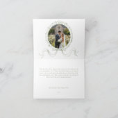 Classic Elegant Sage Floral Frame Photo Wedding Dankeskarte (Innenseite)