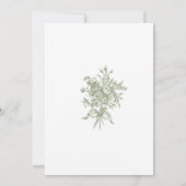 Classic Elegant Sage Green Delicate Floral Wedding Einladung (Rückseite)