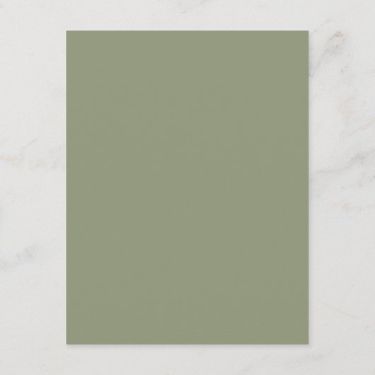Classic Elegant Sage Green Formal Wedding Begleitkarte (Rückseite)