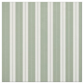 Classic Elegant Sage Green French Ticking Strip Stoff (Muster)