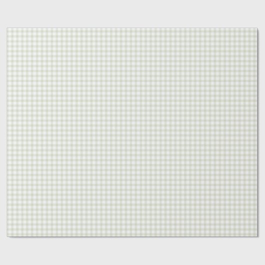 Classic Elegant Sage Green Gingham Geschenkpapier (Flach)