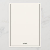 Classic elegant script black and ivory wedding einladung (Rückseite)