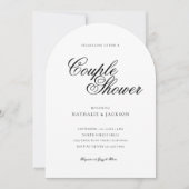 Classic Elegant Script Couple Shower Invitation Einladung (Vorderseite)