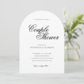 Classic Elegant Script Couple Shower Invitation Einladung (Stehend Vorderseite)