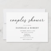 Classic Elegant Script Couples Bridal Shower Einladung (Vorderseite)