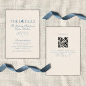 Classic Elegant Script Dusty Blue Begleitkarte