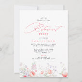 Classic elegant script floral retirement party einladung (Vorderseite)