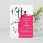 Classic Elegant Script Hochzeit Einladung (Stehend Vorderseite)