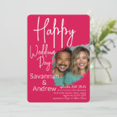 Classic Elegant Script Hochzeit Einladung (Stehend Vorderseite)