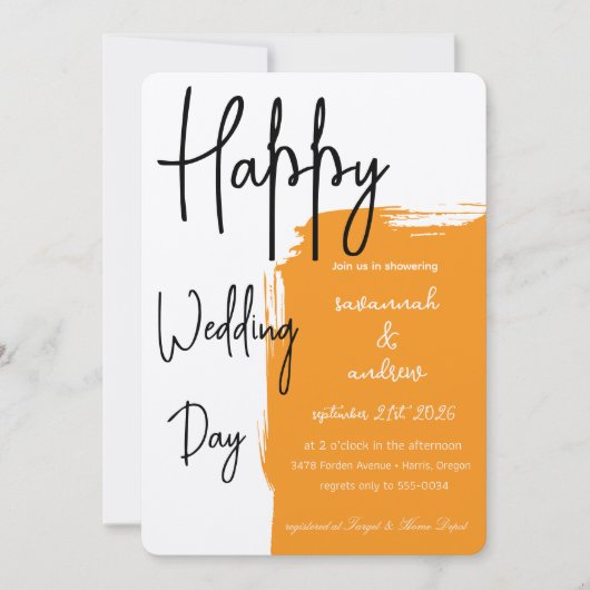 Classic Elegant Script Hochzeit Einladung (Vorderseite)