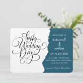 Classic Elegant Script Hochzeit Einladung (Stehend Vorderseite)