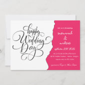 Classic Elegant Script Hochzeit Einladung (Vorderseite)