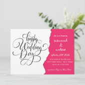 Classic Elegant Script Hochzeit Einladung (Stehend Vorderseite)