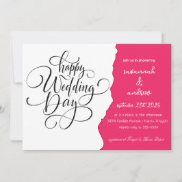 Classic Elegant Script Hochzeit Einladung