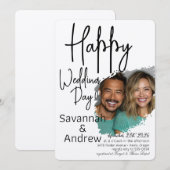 Classic Elegant Script Hochzeit Einladung (Vorne/Hinten)