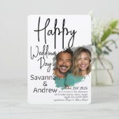 Classic Elegant Script Hochzeit Einladung (Stehend Vorderseite)