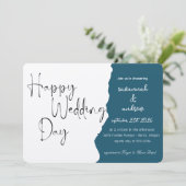 Classic Elegant Script Hochzeit Einladung (Stehend Vorderseite)