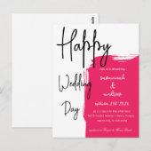 Classic Elegant Script Hochzeit Einladung Postkarte (Vorne/Hinten)