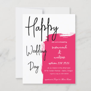 Classic Elegant Script Hochzeit Einladung Postkarte