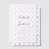 Classic Elegant Script Photo Wedding Pergament Einladungen (Versetzt (Einladung))