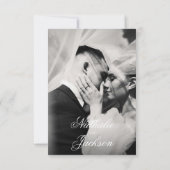Classic Elegant Script Photo Wedding Save the Date (Rückseite)