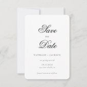 Classic Elegant Script Photo Wedding Save the Date (Vorderseite)