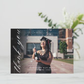 Classic Elegant Script Vielen Dank Dankeskarte (Stehend Vorderseite)