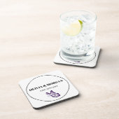 Classic Elegant Script Wedding Rehearsal Paper Getränkeuntersetzer (Rechte Seite)