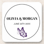 Classic Elegant Script Wedding Rehearsal Paper Getränkeuntersetzer (Vorderseite)