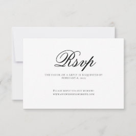 Classic Elegant Script Wedding RSVP Karte